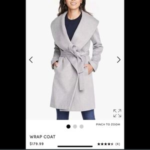New w/o tags Ann Taylor wrap coat wool sz large